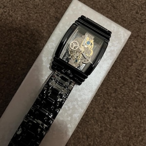 Unique Skeleton Style Black Watch