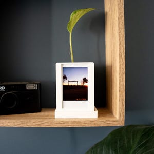 Instax Photo Plant Pot with Drip Tray – Desk Decor