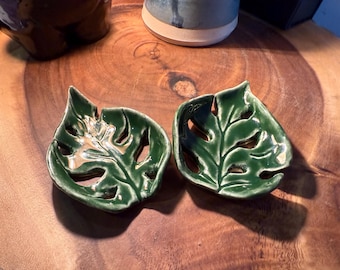 Ceramic Monstera Leaf Dishes