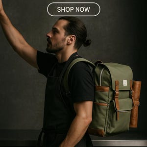 Sac à dos Big & Tall Chef avec enrouleur de couteaux intégré