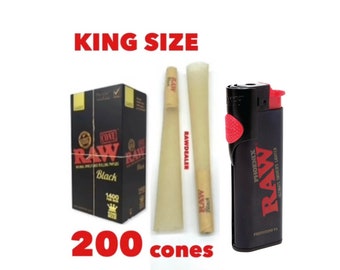 RAW Phoenix lighter + RAW black king size pre-rolled cone(25pk, 50pk, 100pk, 200pk, 300pk, 500pk)