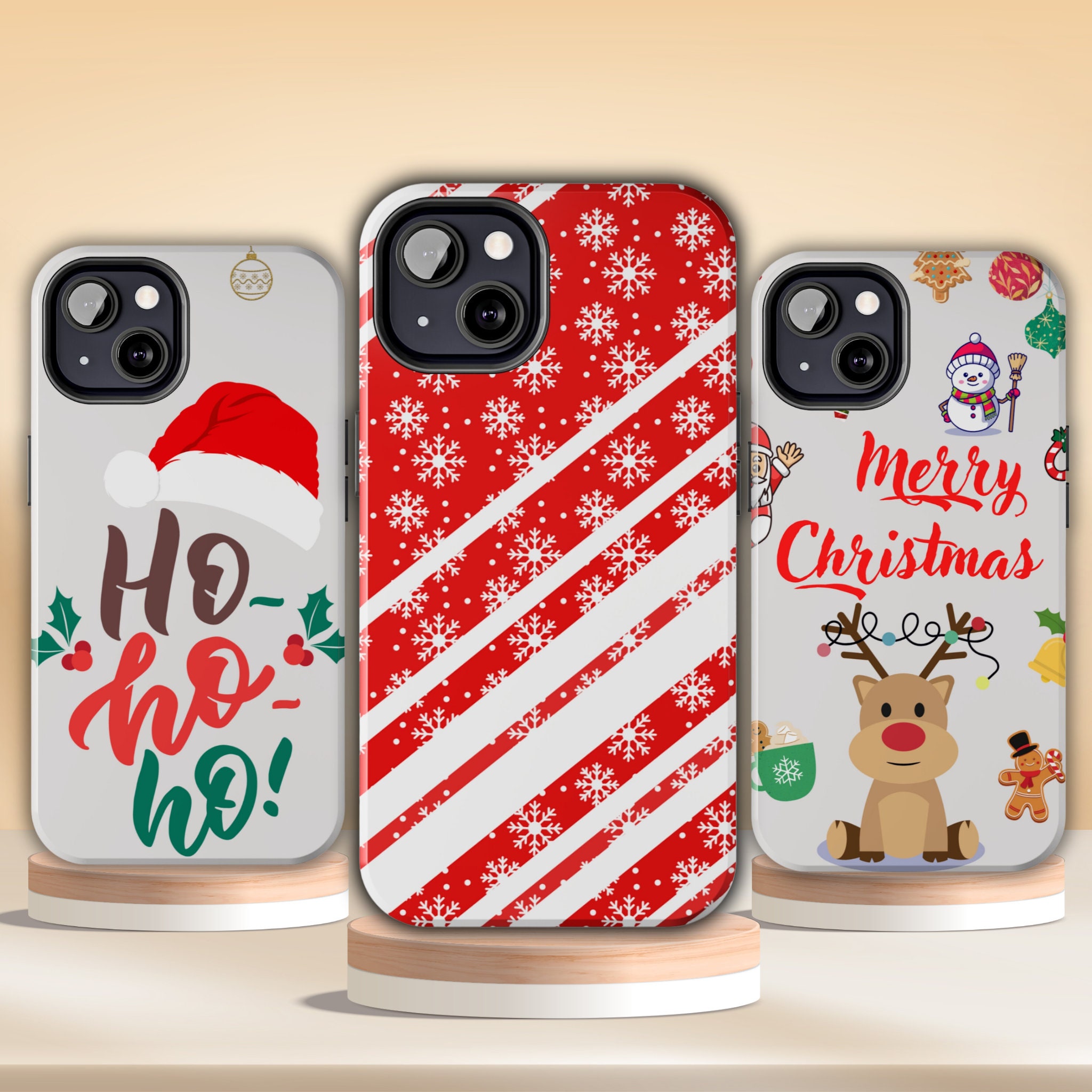 Santa Claus Phone Case, Christmas Phone Case, Light Christmas Phone