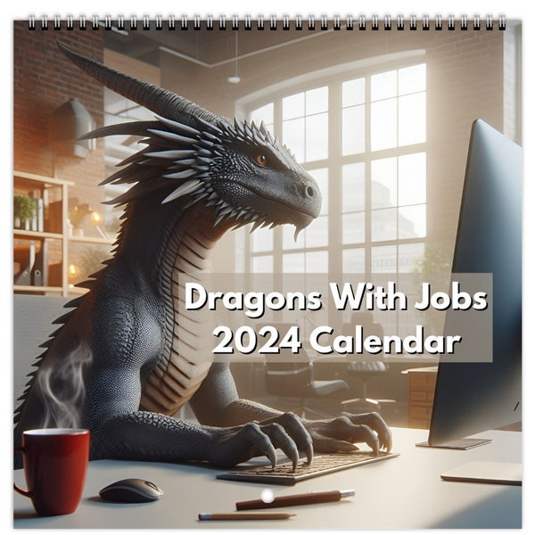 Drachen Mit Jobs 2024 Kalender | Drachenkalender | Drachenkalender 2024