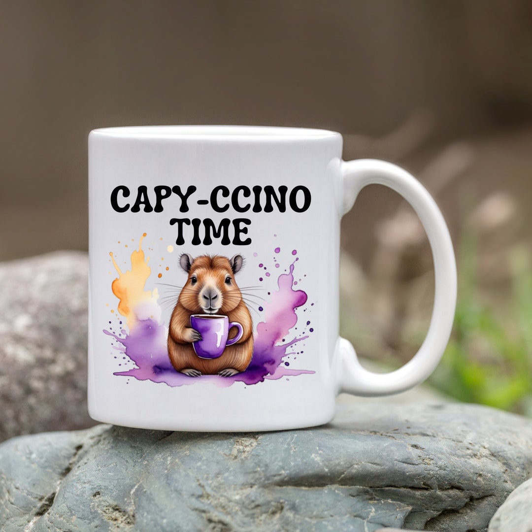 Capybara Mug Capy-cinno Time Cute Capybara Capybara Coffee - Etsy