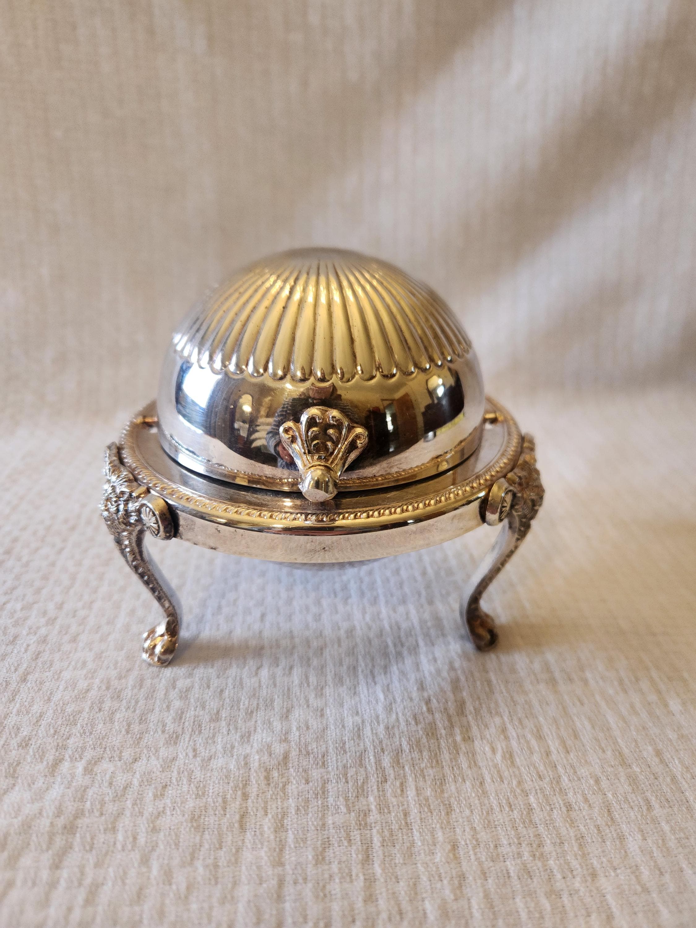 F.B. Rogers ライオン バターディッシュ シルバープレート 銀 獅子