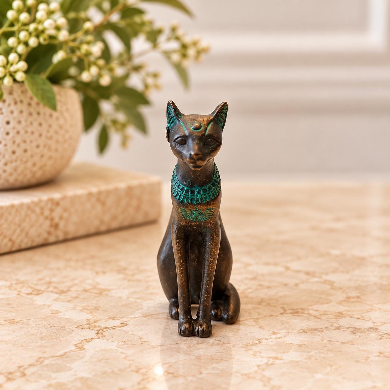 Egyptian Cat Statue - Etsy