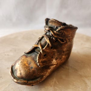 Vintage Copper Baby Shoe Baby Nursery Decor 2.75&quot;