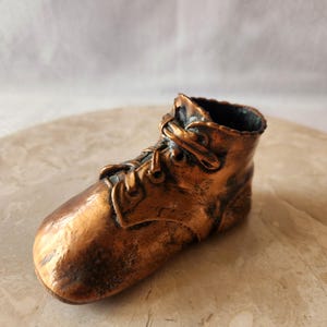 Vintage Copper Baby Shoe Charming Nursery Decor or Baby Gift
