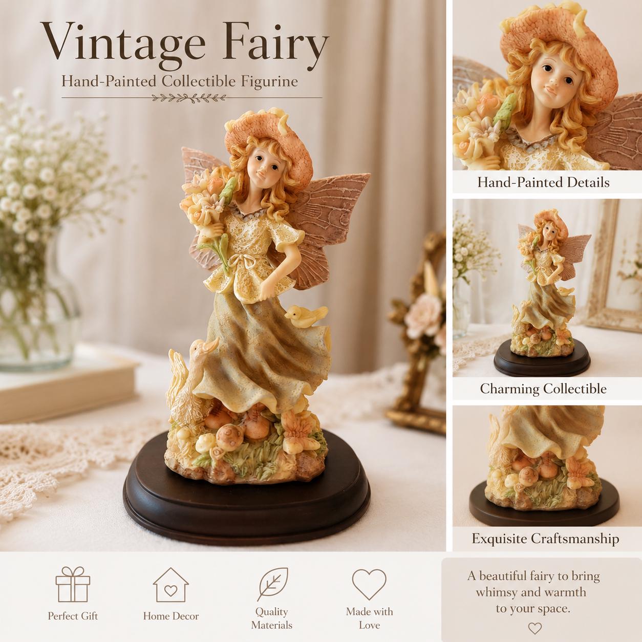 Vintage Resin Fairies - Etsy Vintage Collectible Figurine Fairy Flower Dish 8.5 inch Resin main image 1