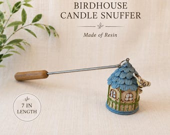 Éteignoir à bougies Birdhouse - Cottage fantaisiste en résine