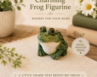 Charmante figurine de grenouille - Fabriquée aux États-Unis