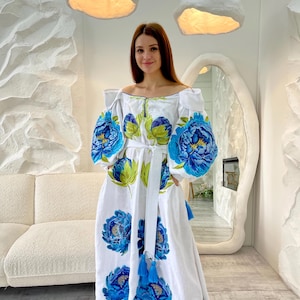 Vestido bordado Vyshyvanka, traje nacional