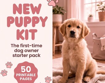 New Puppy Planner Printable, 50 Page First-Time Dog Owner Kit | Vaccine & Feeding Tracker, Potty Training, Behavior | Instant Download