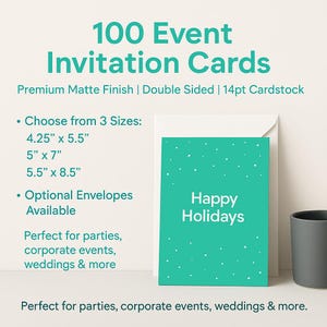 Faire-part de mariage mats modernes | Cartes d'événement personnalisées | Finition lisse | Papeterie de mariage personnalisée 5 x 7 pouces