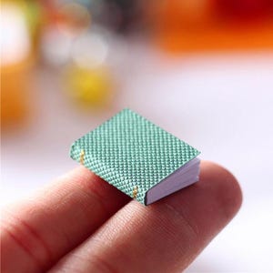 Miniature Wooden Bookshelf with Mini Books – Dollhouse Furniture | Mini Library Decor | TBR Jar & Reading Challenge Accessory
