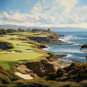 Golf Course Digital Landscape Art Print Collection - Instant Download