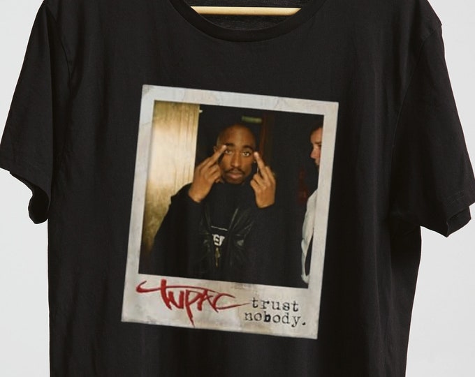 Graphic Tee Vintage Tupac T-Shirt Gift for Him American Rap 90s Graphic Tee Classic Hip Hop Tee Vintage Gift for Tupac Fan Hip Hop Fan Gift