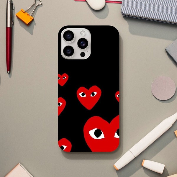 iPhone Phone Case Heart Design Trendy Phone Case iPhone 11 12 13 14 15, Pro, Max Cute Phone Case Gift for Daughter iPhone Case aesthetic