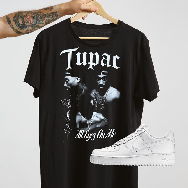 Tupac Shirt 90s Hip Hop Graphic Tee Rapper Tshirt Vintage Style Retro 2pac Shirt Gift for Tupac Rap Fan Y2K Streetwear Gift for Him For Her