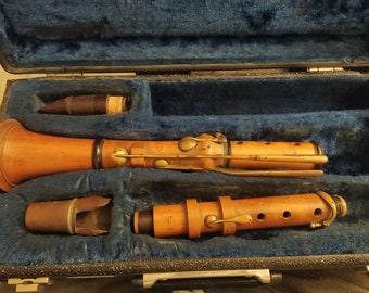 Clarinet  Jul Heinr Zimmerman Leipzig in C ( Boxwood) vintage antique
