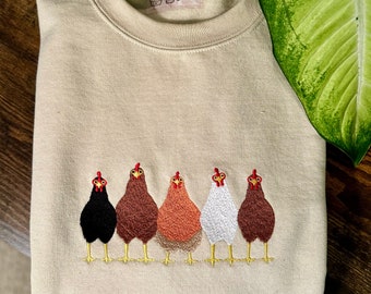 Embroidered Sweater | Chicken Embroidered Sweater