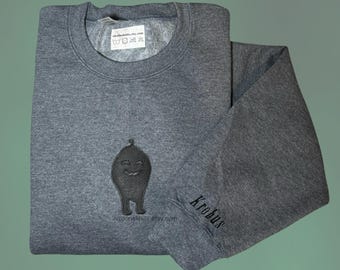 Stardew Valley Krobus Embroidered Crew Sweater