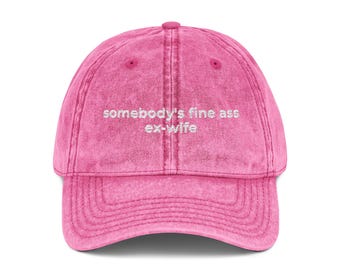 Ex wife divorced hat Vintage hat (Embroidery)