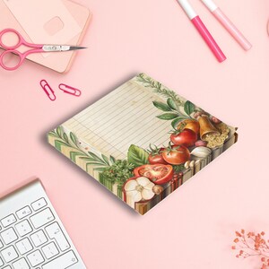 Rustic Recipe Note Pads for Culinary Lovers, Farmhouse Decor, Cooking Lists, Kitchen Gifts, Chef&#39;s Stationery