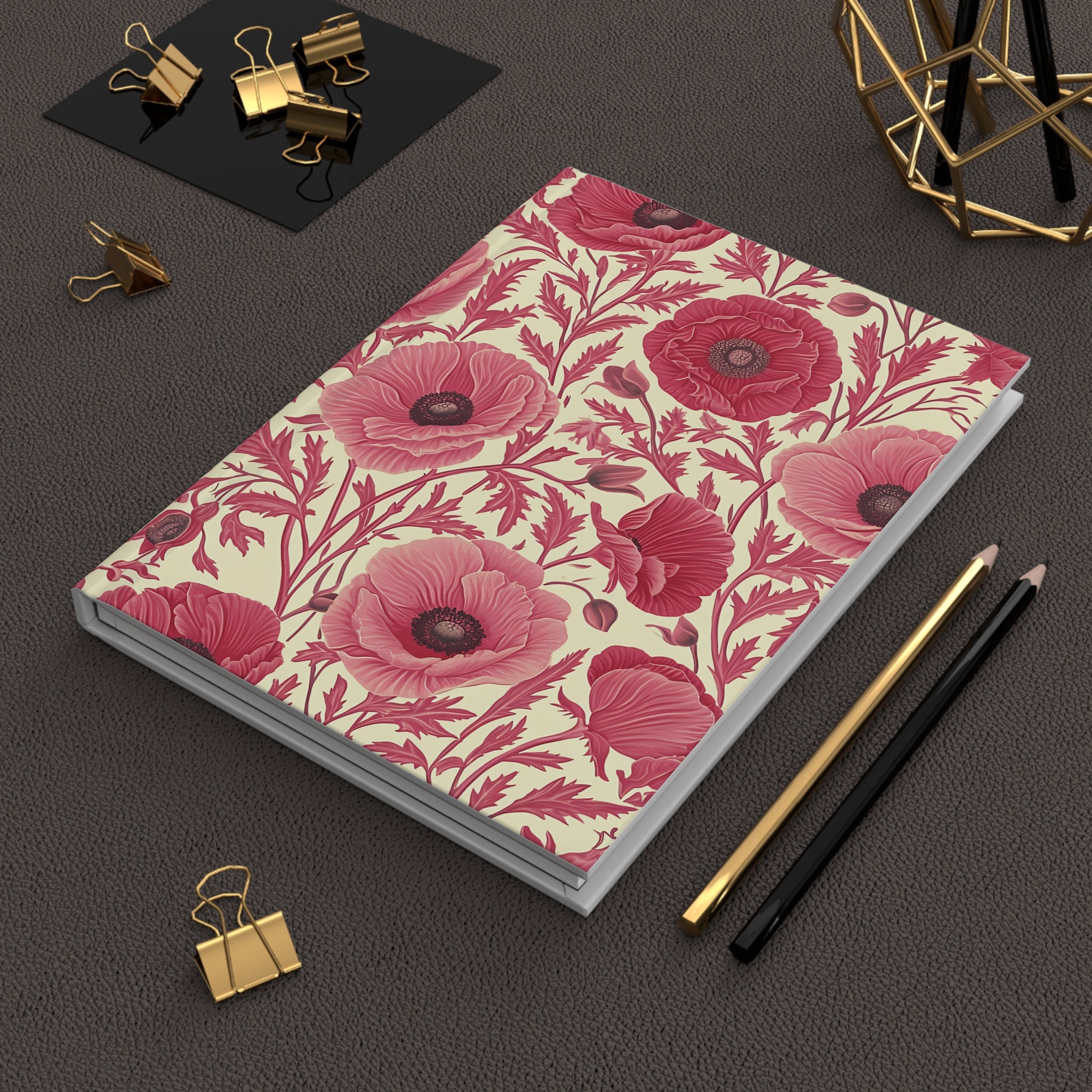 Blushing Blooms A Journal of Pink Petals and Stems Hardcover Journal