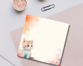 Cute Cat Post-it® Note Pads | Note Taking | Cute Sticky Notes | Memo Pad