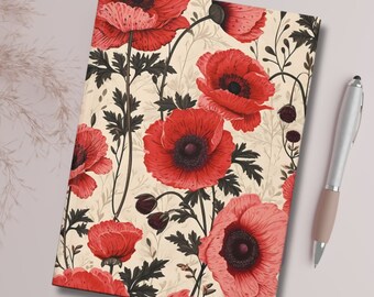 Crimson Petals: A Journal of Passion and Poetry | Hardcover Journal Matte | Notebook | Lined Journal | Diary Journal