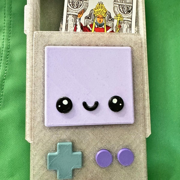 Game console 3d printed tarot deck holder or stash box - a cute kawaii gamer nerd gift!