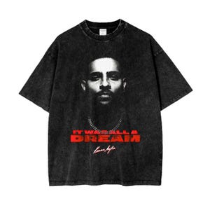 KARAN AUJLA It Was All A Dream | Acid Wash Oversized T-Shirt