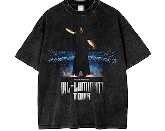 DILJIT DOSANJH EUROPA | Camiseta grande com lavagem ácida