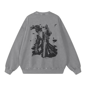 BABA DEEP SINGH Ji | Acid Wash Oversized Sweatshirt