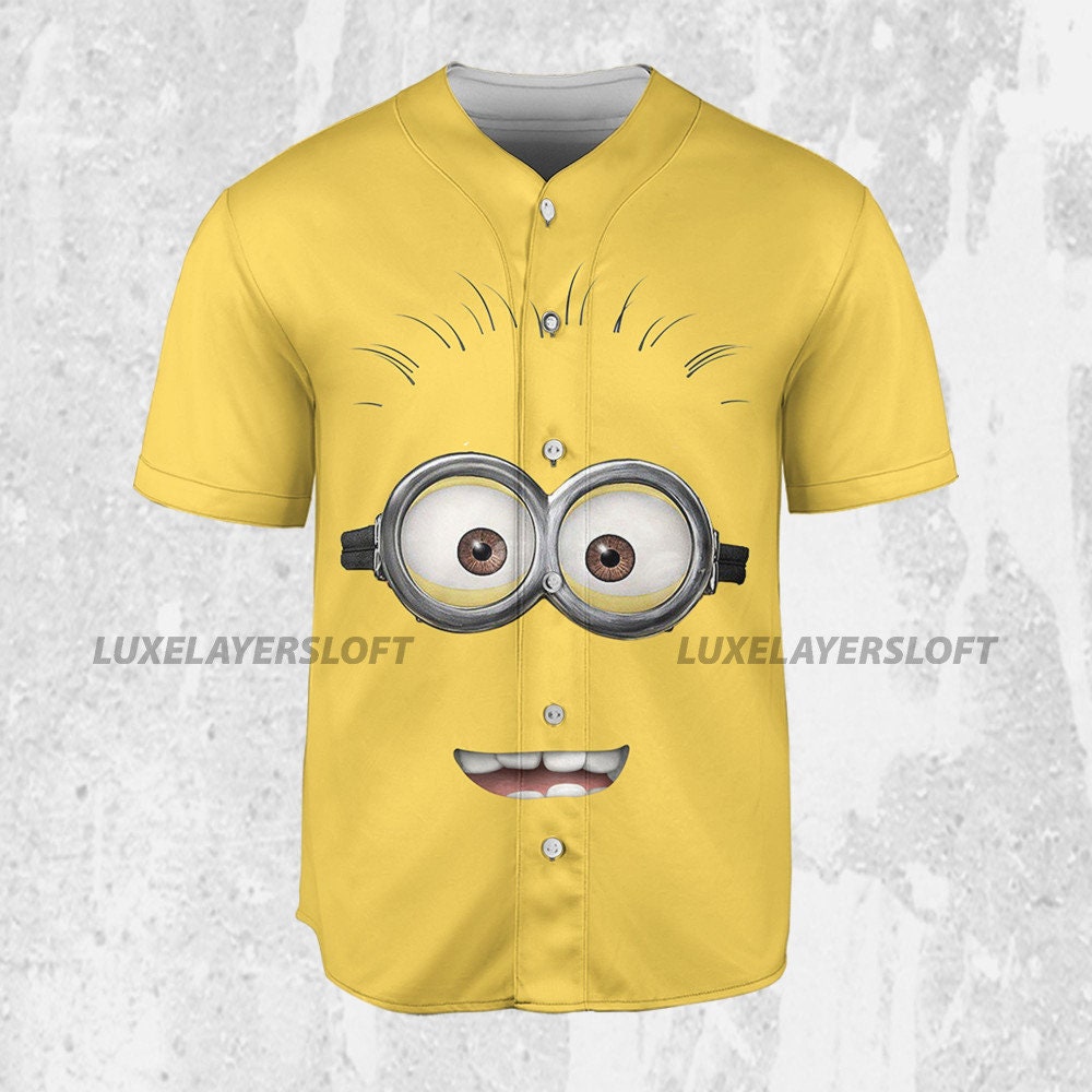 Personalize Minions Cosplay Funny Face, Minions Shirt, Cartoon Jersey