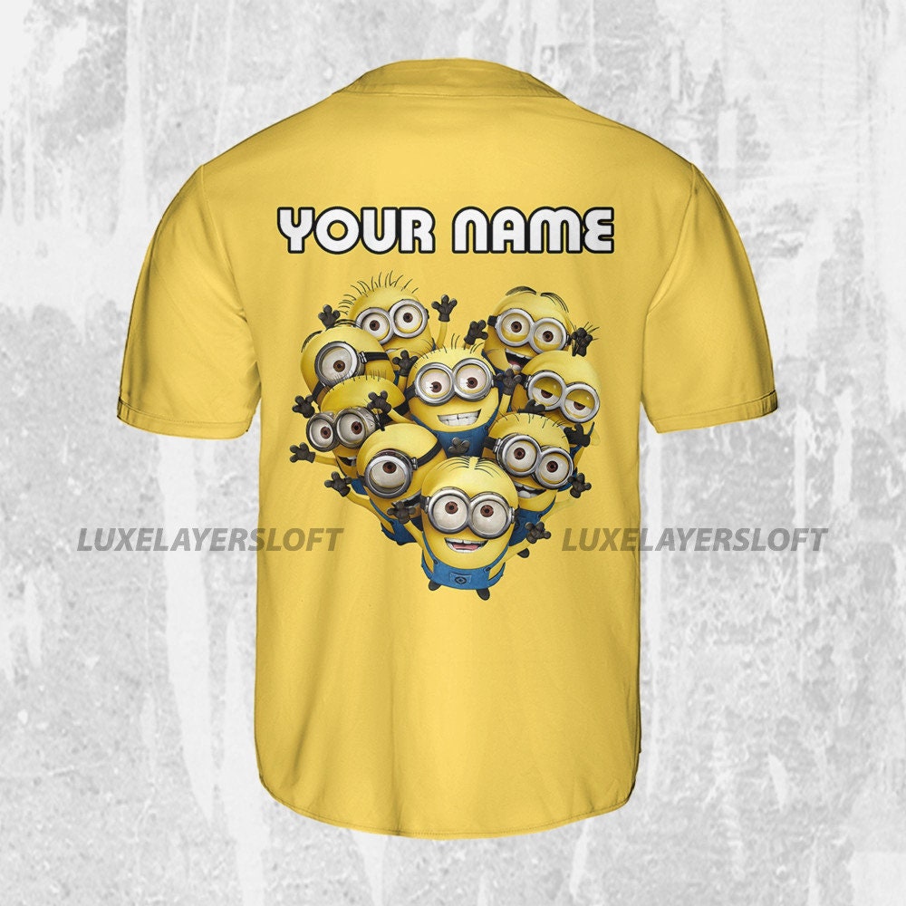 Personalize Minions Cosplay Funny Face, Minions Shirt, Cartoon Jersey