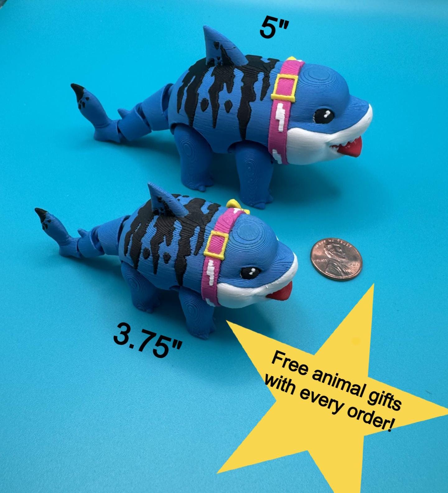 Jeff the Land Shark, Marvel Rivals Character, Articulated 3d printed gifts, Gift for Gamers, Christmas gift, Office Desk Toy, Valentines Day