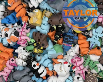 Small Animal Keychains, 3d printed animal keychains, animal accessories, tiny animals, 3d printed gifts, cute gift
