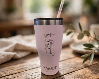 Personalized 20oz Stainless Steel Tumbler, Laser Engraved Name or Logo, Keeps Drinks Cold (20oz)