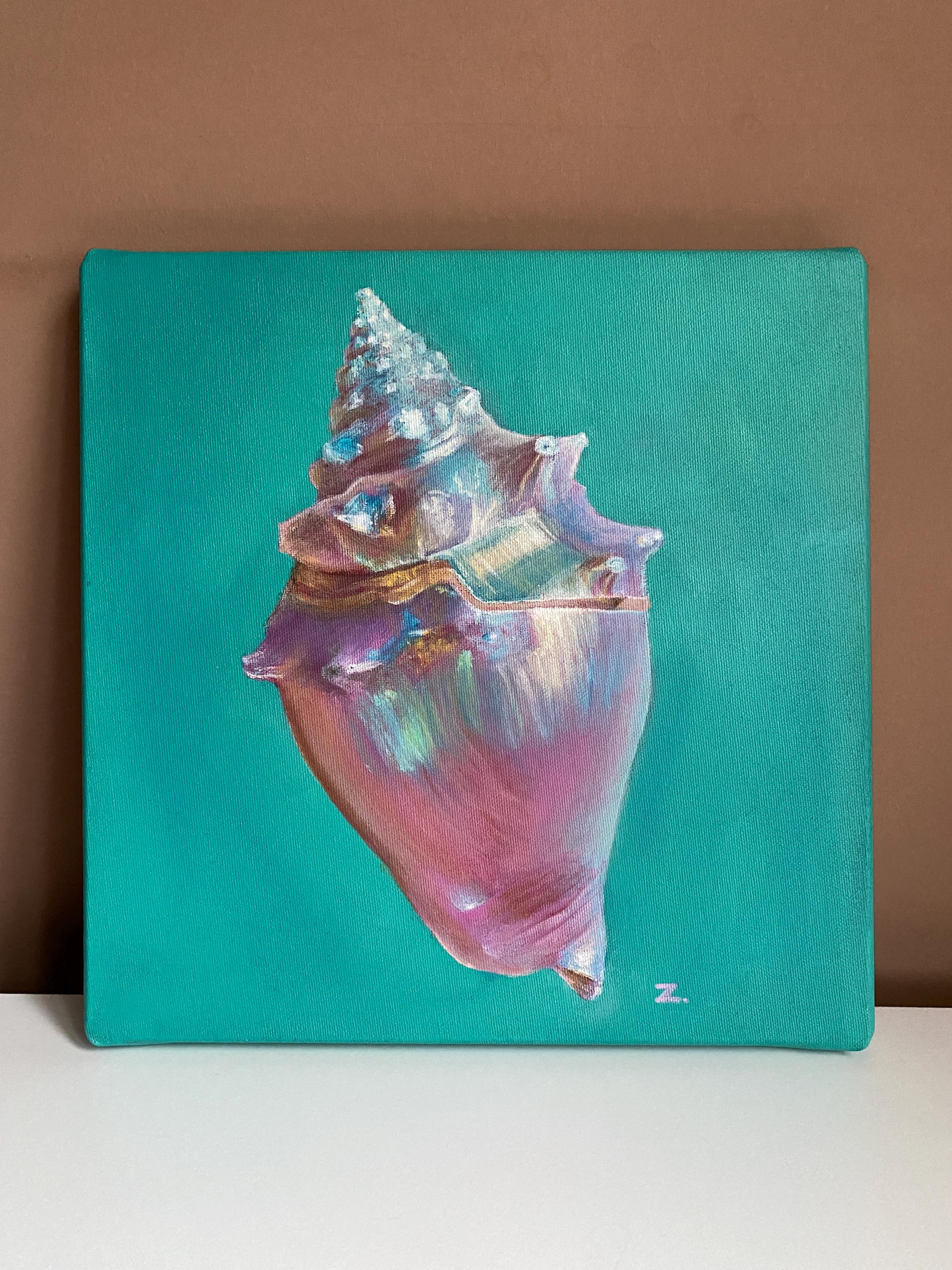 Seashell Painting 30*30 Cm Canvas | Original Acrylic Artwork | Colorful ...