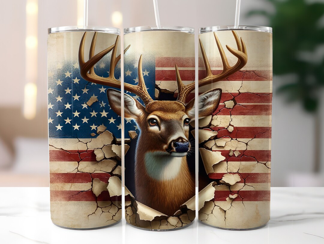 Deer Hunting Tumbler Wrap, 20oz Skinny Sublimation Design, Digital ...