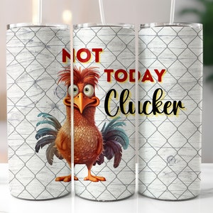 Funny Chicken 20oz Skinny Tumbler Wrap, Sublimation Design, Digital Download PNG, Farm Life Tumbler Wrap PNG, Chicken Lover PNG