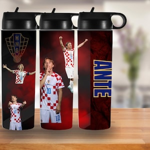 luka  modric HYDRO  tumblers ,   football  ,SPORTS  personalized drink bottles, name drink bottle, soccer,football,sport,ball,croatia team