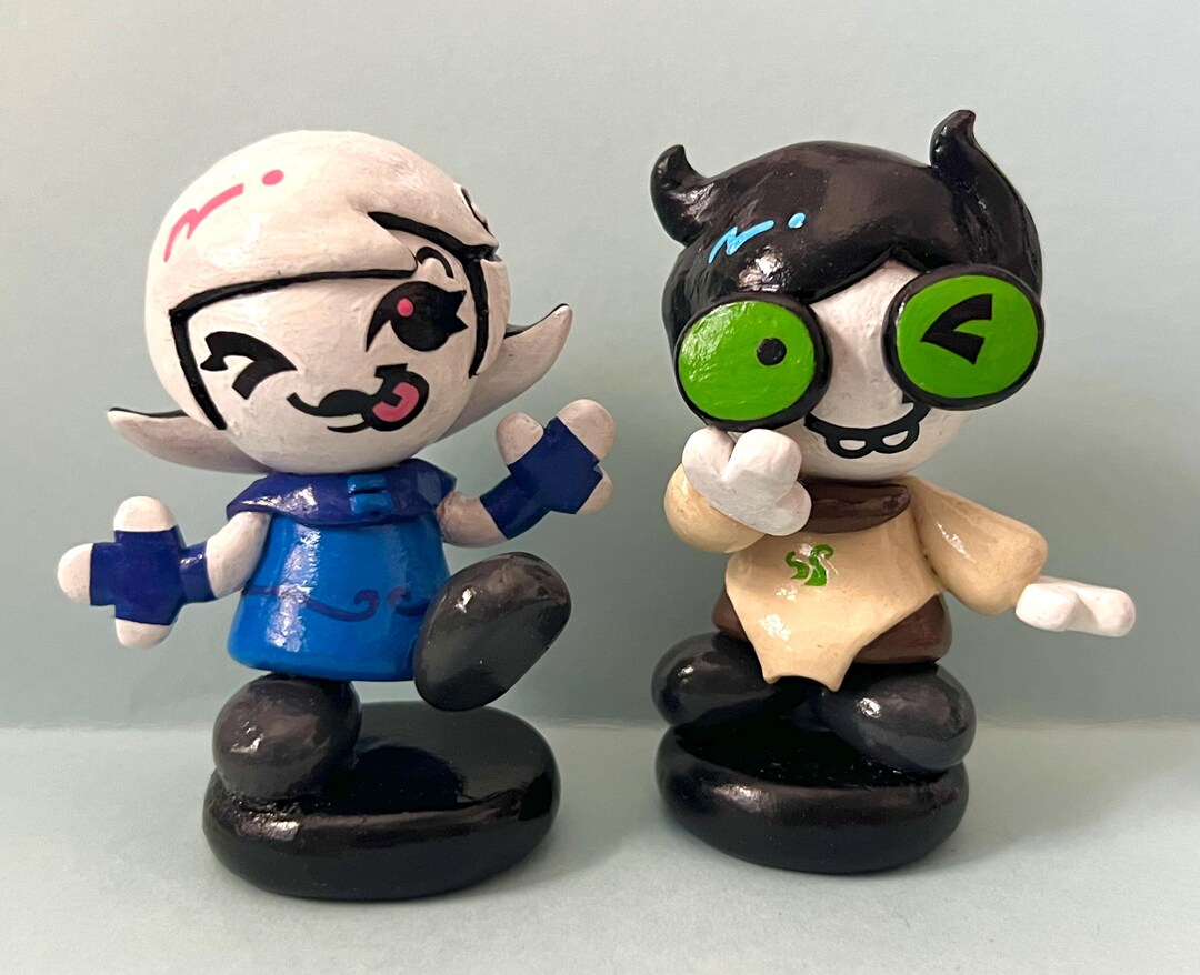 Homestuck God Tier Roxy Lalonde and Jane Crocker Polymer Clay Figures ...