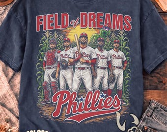 Comfort Colors Phillies Field of Dreams Shirt, Phillies Cornfield Tee, Black Baseball Fan Tee, Phillies Gift