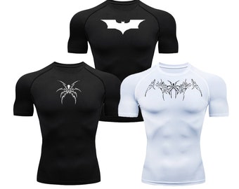 Paquete de camisetas de gimnasio de compresión Spider-Bat