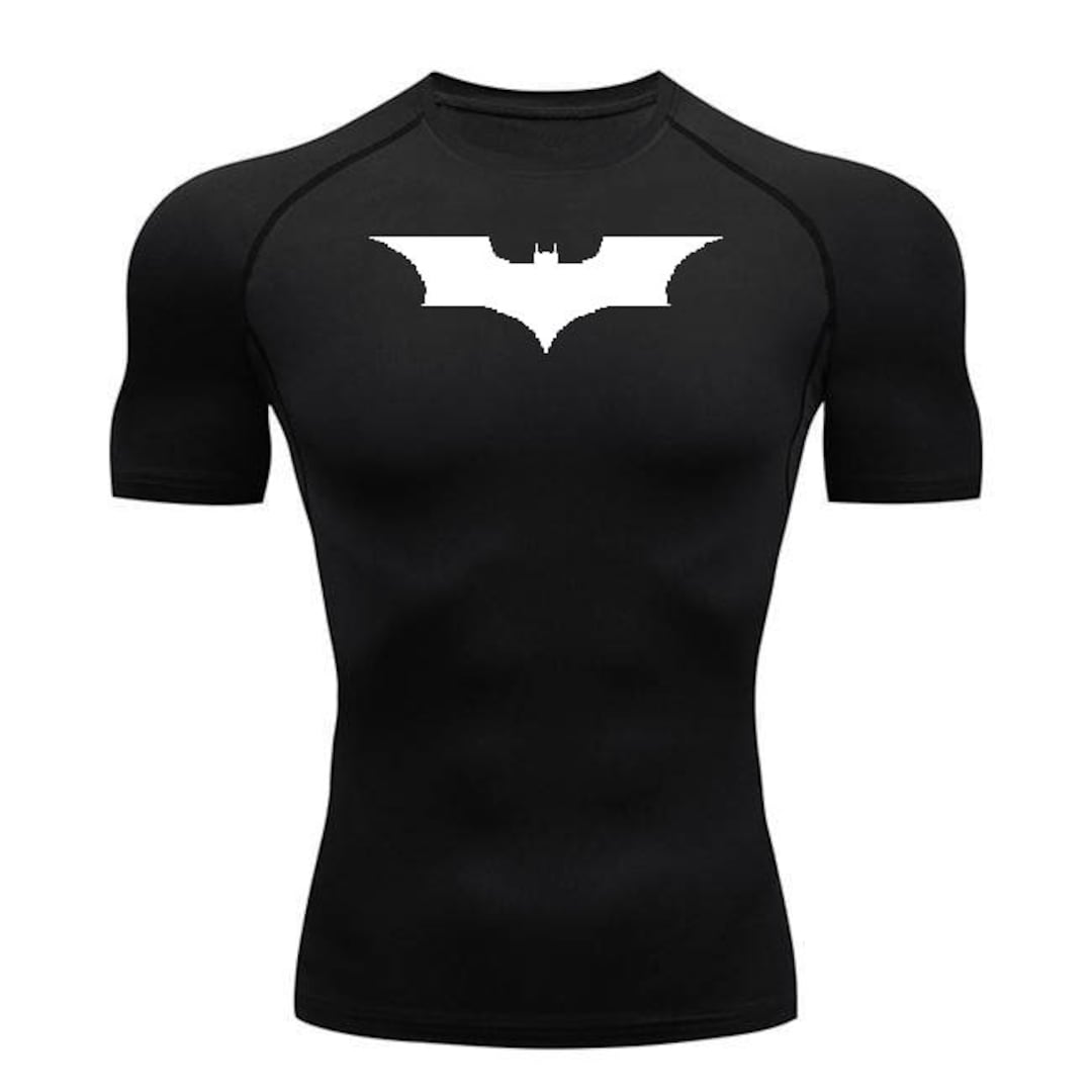 Long Sleeve Compression Batman Workout Shirts Batman Logo Gym