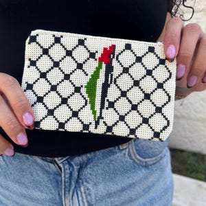 Hand bestickte Geldbörse, Palästina, Bethlehem Frauen, Stickerei, handgemacht