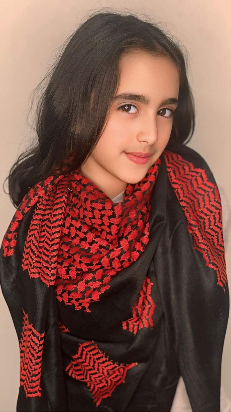 Hirbawi Kufiya Original Made in Palestine, Red & Colored image 9
